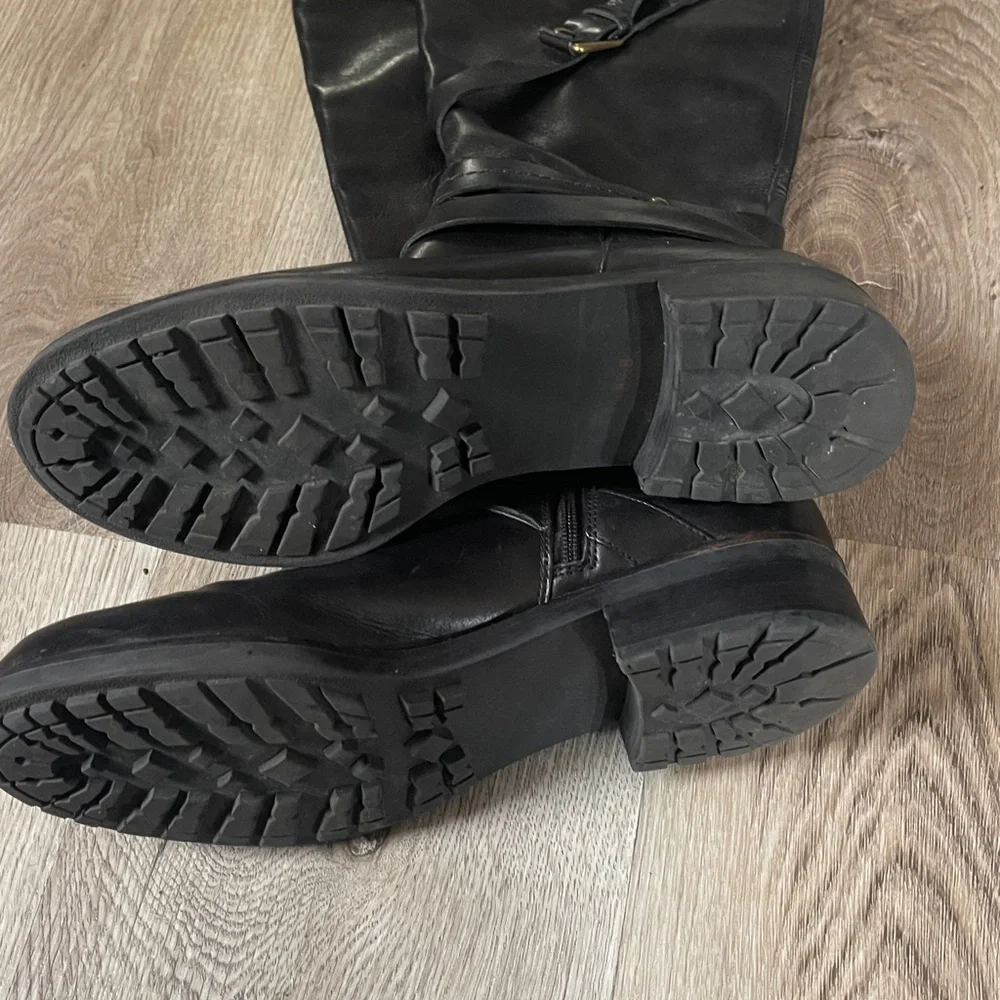 Anthropologie Daughters of the Liberation black calf leather boots 8.5